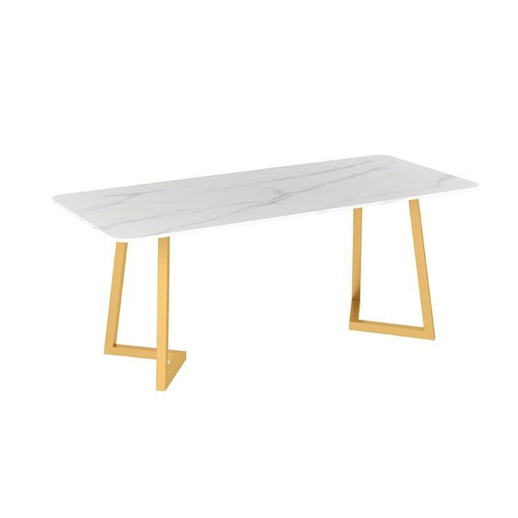 1/2/5/7 Pcs Metal Glam Style Dining Room Set with Rectangle Table Dinette Set