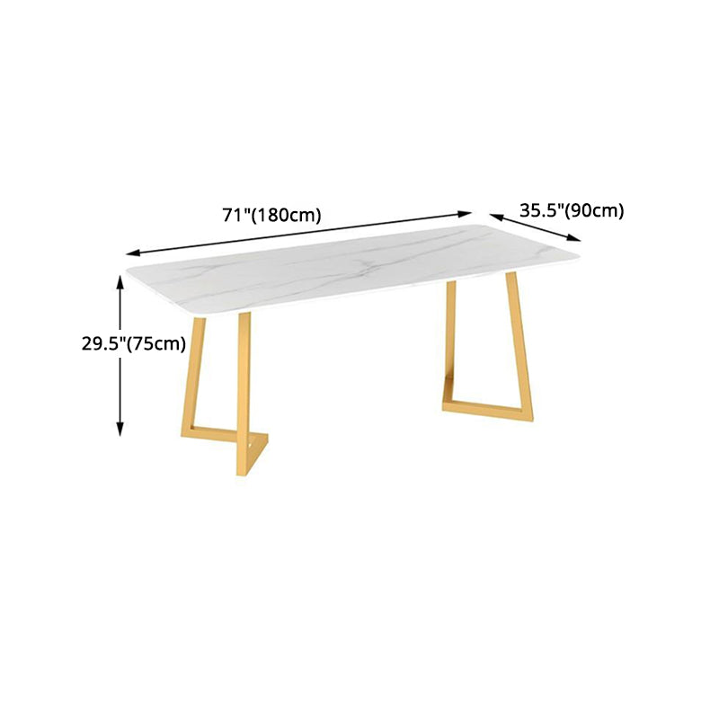 1/2/5/7 Pcs Metal Glam Style Dining Room Set with Rectangle Table Dinette Set