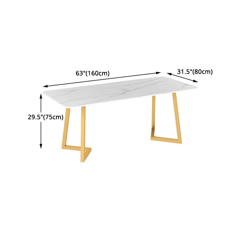 1/2/5/7 Pcs Metal Glam Style Dining Room Set with Rectangle Table Dinette Set