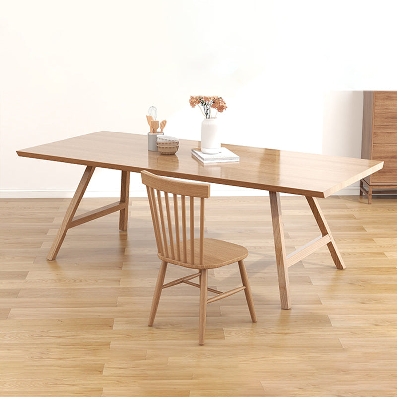 1/2/7 Pcs Pine Wood Modern Dining Room Set with Wooden Table and Chairs Dinette Set