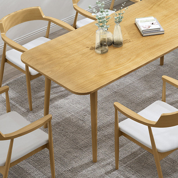 1/2/4/5/7 Pcs Pine Wood Modern Dining Set with Rectangle Table Dinette Set