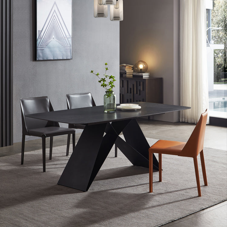 Contemporary 1/4/5/6 Pieces Dining Set Black Rectangle Dining Table Set