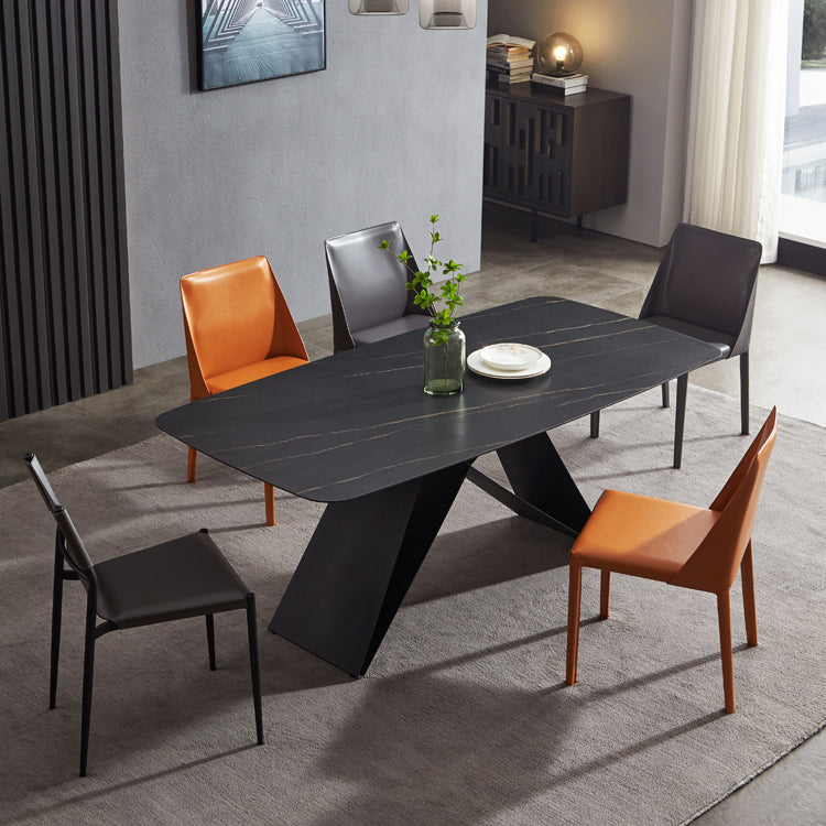 Contemporary 1/4/5/6 Pieces Dining Set Black Rectangle Dining Table Set
