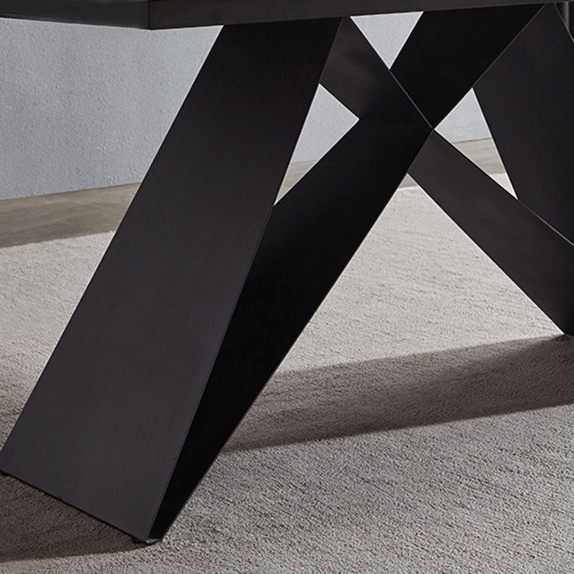 Contemporary 1/4/5/6 Pieces Dining Set Black Rectangle Dining Table Set