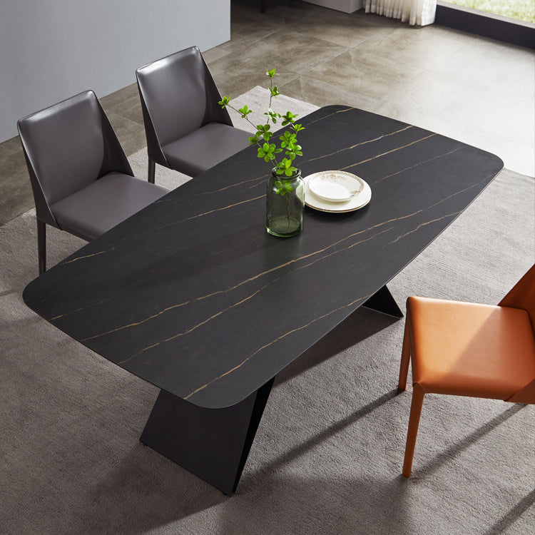 Contemporary 1/4/5/6 Pieces Dining Set Black Rectangle Dining Table Set
