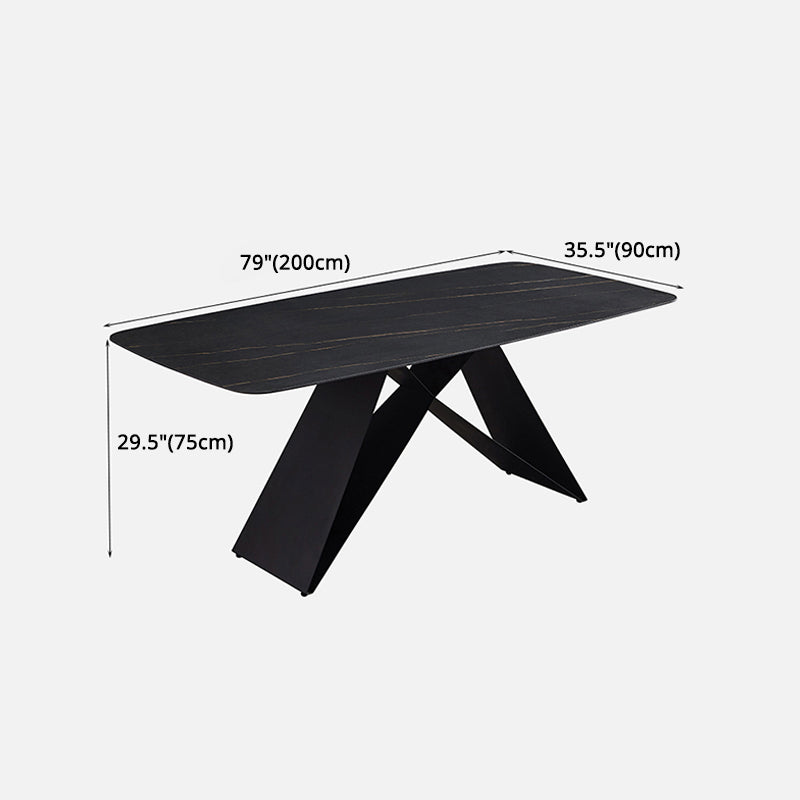 Contemporary 1/4/5/6 Pieces Dining Set Black Rectangle Dining Table Set