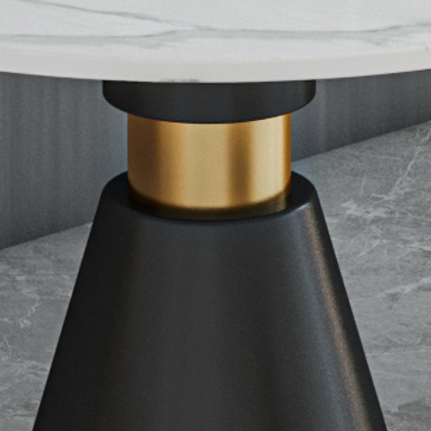 1/3/4 Pcs Metal Modern Dining Room Set with Round Table and Pedestal Base Dining Set