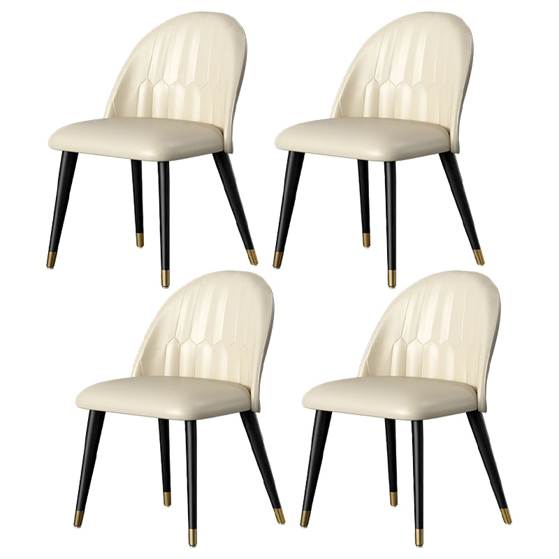 1/4/7 Pcs Metal Modern Dining Room Set with Round Table and Metal Legs Dining Set