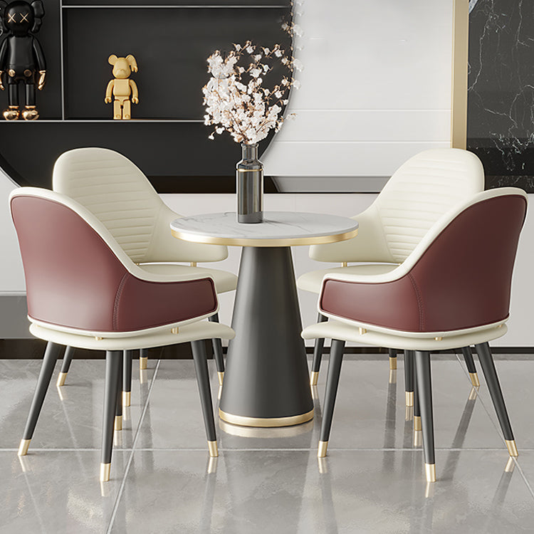 Glam Style 1/5 Pieces Dining Set Sintered Stone Dining Table Set for Home Use