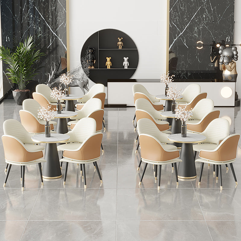 Glam Style 1/5 Pieces Dining Set Sintered Stone Dining Table Set for Home Use