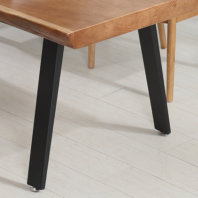 Industrial 1/2/5/7/9 Pieces Dining Set Solid Wood Dining Table with Chairs