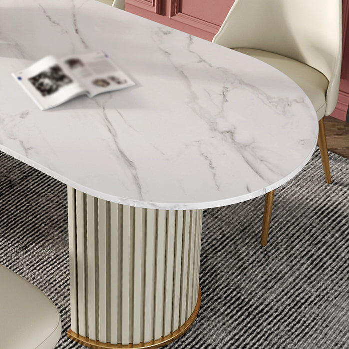 Glam Style 1/2/5/7 Pieces Dining Set Sintered Stone Dining Table for Home Use