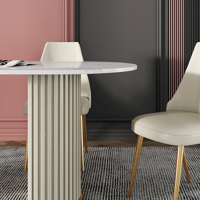 Glam Style 1/2/5/7 Pieces Dining Set Sintered Stone Dining Table for Home Use