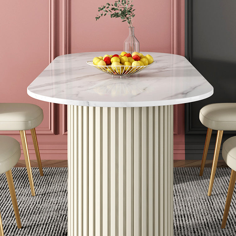 Glam Style 1/2/5/7 Pieces Dining Set Sintered Stone Dining Table for Home Use