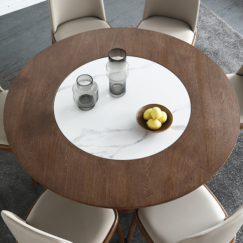 Modern 1/4/5/7 Pieces Dining Sintered Stone Dining Table Set with Wood Base for Home