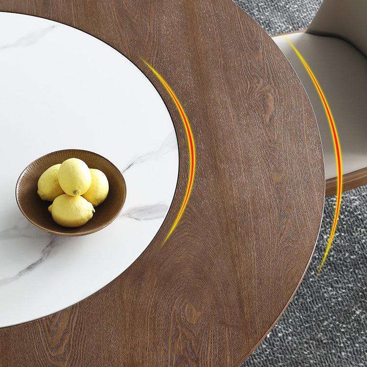 Modern 1/4/5/7 Pieces Dining Sintered Stone Dining Table Set with Wood Base for Home