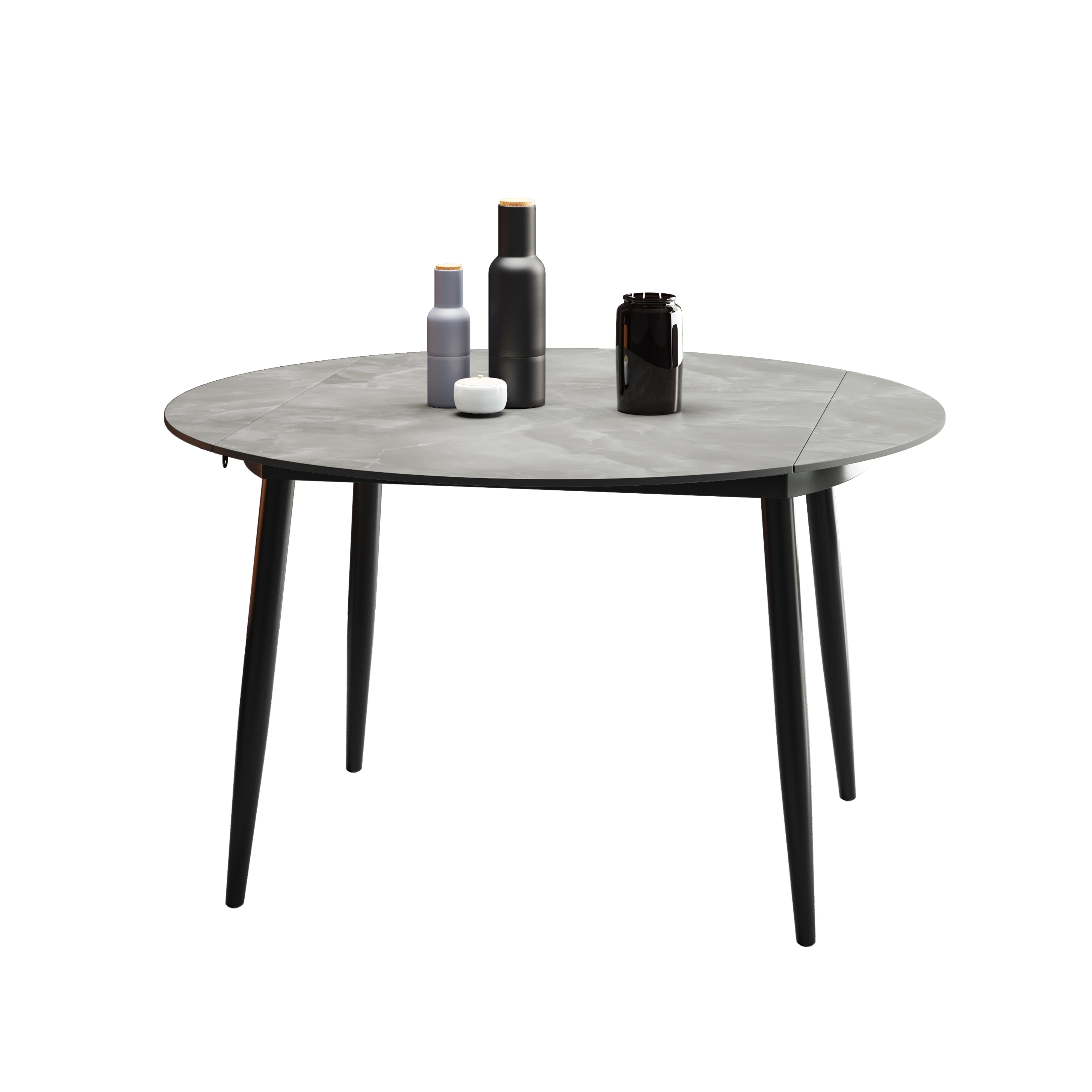 Modern 1/3/4/5/7 Pieces Dining Sintered Stone Dining Table Set with Metal Legs for Home