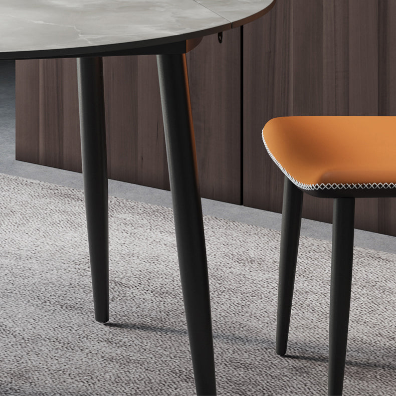 Modern 1/3/4/5/7 Pieces Dining Sintered Stone Dining Table Set with Metal Legs for Home