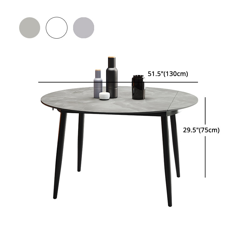 Modern 1/3/4/5/7 Pieces Dining Sintered Stone Dining Table Set with Metal Legs for Home