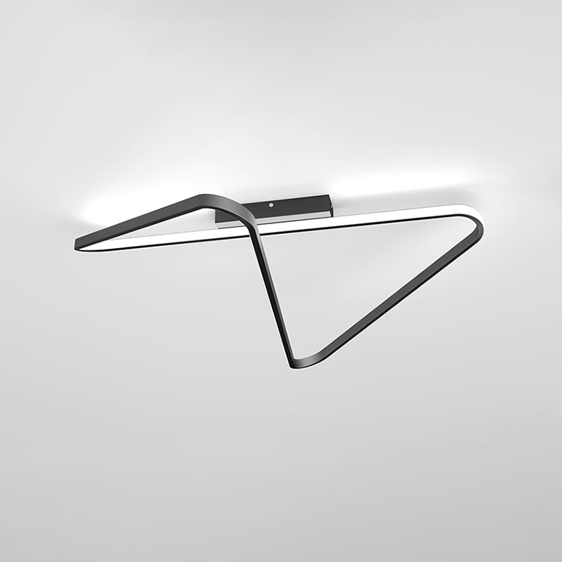 Modern Style Linear Shape Ceiling Light Metal 1 Light Ceiling Light for Restaurant