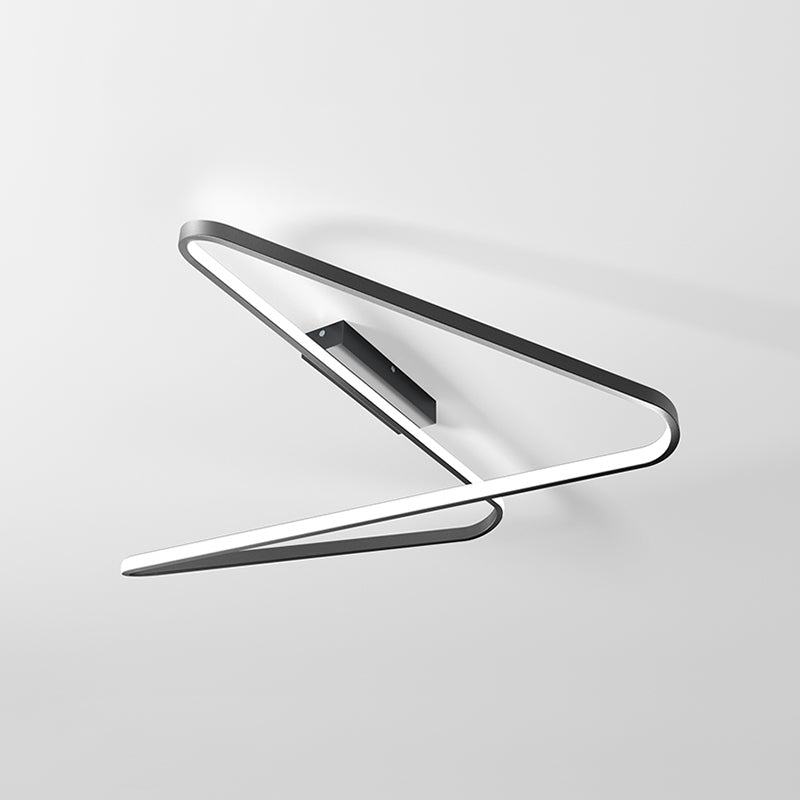 Modern Style Linear Shape Ceiling Light Metal 1 Light Ceiling Light for Restaurant