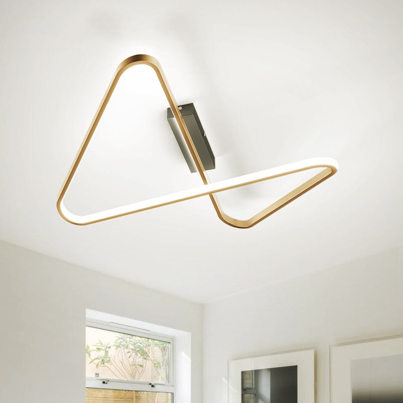 Modern Style Linear Shape Ceiling Light Metal 1 Light Ceiling Light for Restaurant