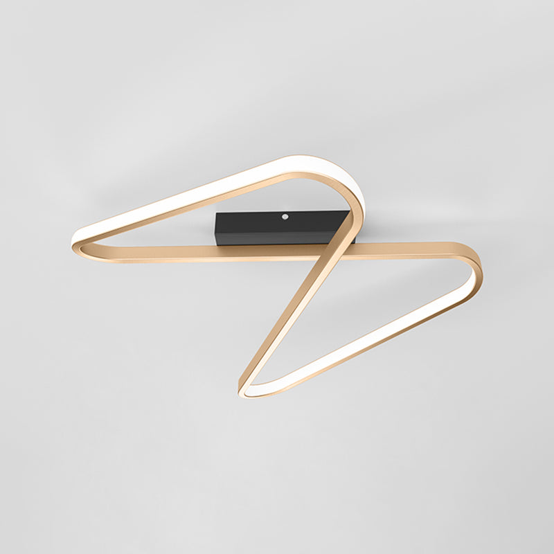 Modern Style Linear Shape Ceiling Light Metal 1 Light Ceiling Light for Restaurant