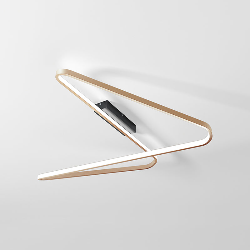 Luz de techo de forma lineal de estilo moderno Luz de techo de metal 1 luz para restaurante