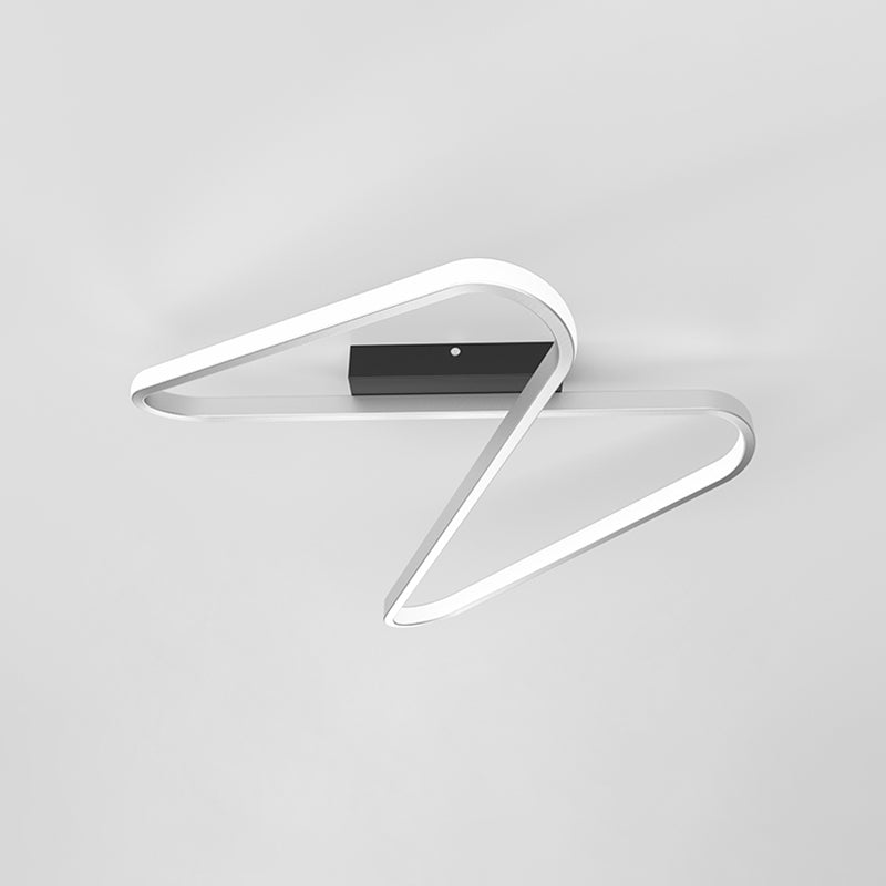 Modern Style Linear Shape Ceiling Light Metal 1 Light Ceiling Light for Restaurant
