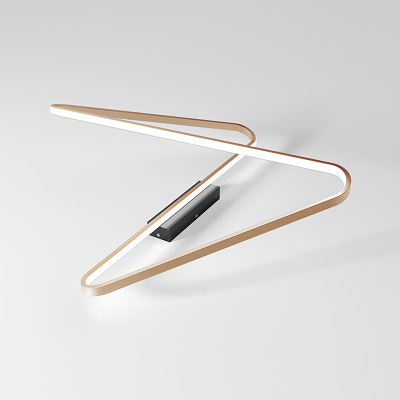 Modern Style Linear Shape Ceiling Light Metal 1 Light Ceiling Light for Restaurant