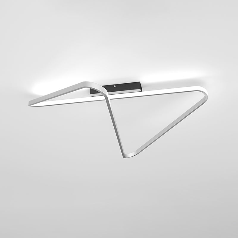 Modern Style Linear Shape Ceiling Light Metal 1 Light Ceiling Light for Restaurant