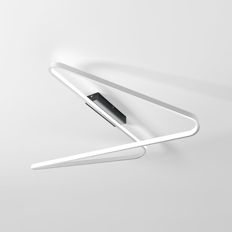 Modern Style Linear Shape Ceiling Light Metal 1 Light Ceiling Light for Restaurant