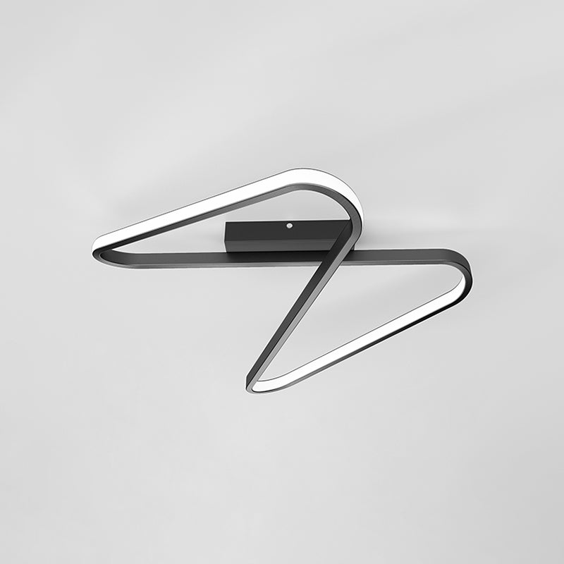 Modern Style Linear Shape Ceiling Light Metal 1 Light Ceiling Light for Restaurant