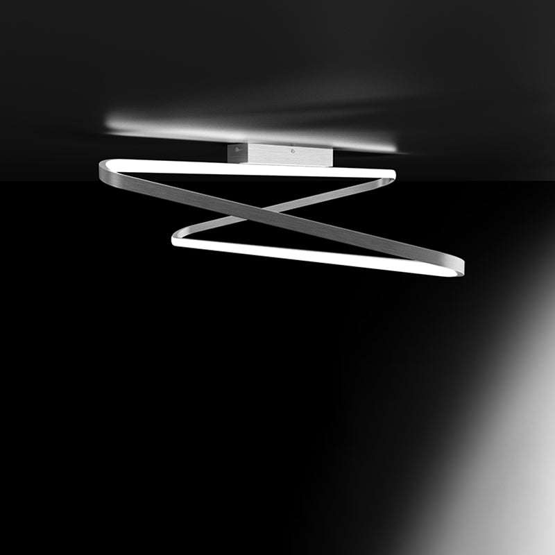 Modern Style Linear Shape Ceiling Light Metal 1 Light Ceiling Light for Restaurant