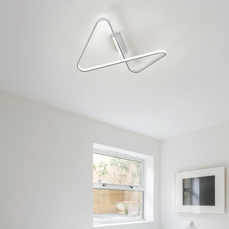 Modern Style Linear Shape Ceiling Light Metal 1 Light Ceiling Light for Restaurant