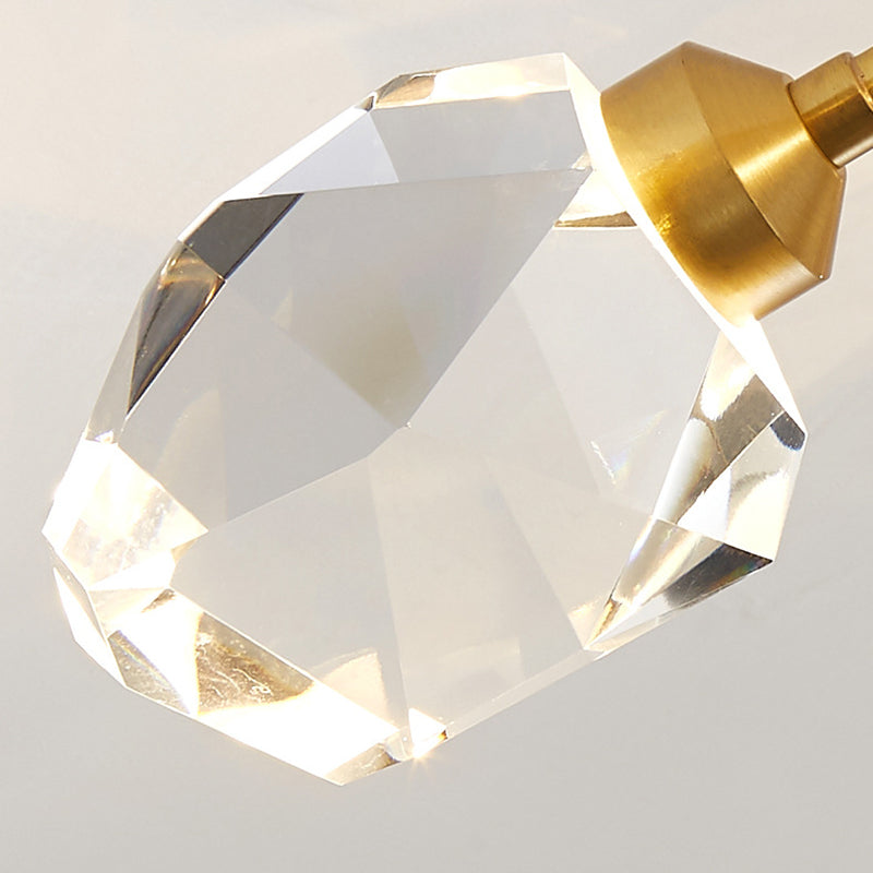 Crystal Geometrische Flush Plafond Licht Modern Multi-Lights Flush Mount Verlichting in Brass