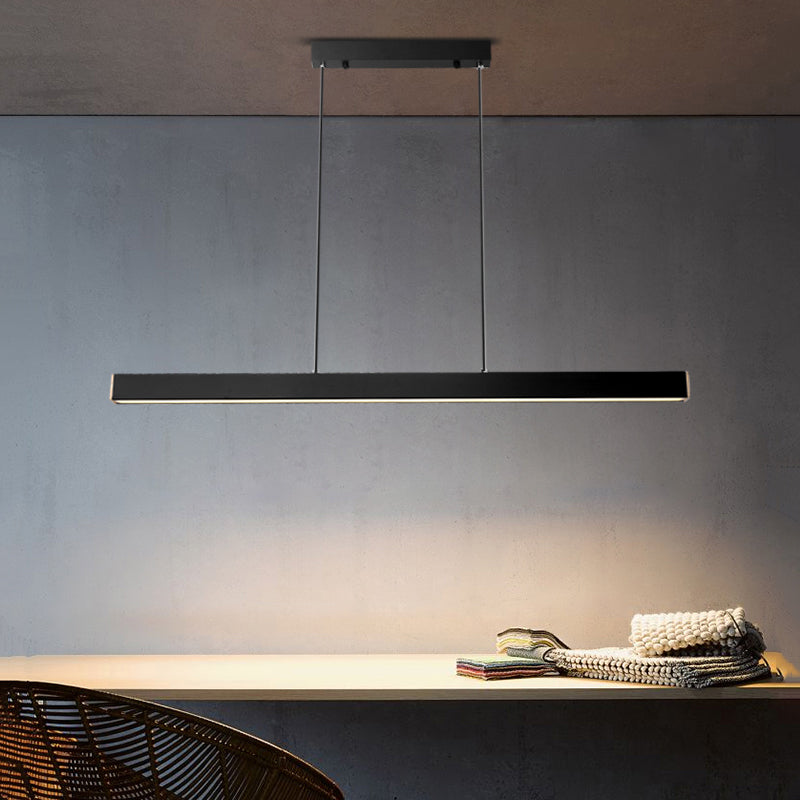 Contemporary Style Linear Shape Pendant Light Metal 1-Light Pendant Lighting