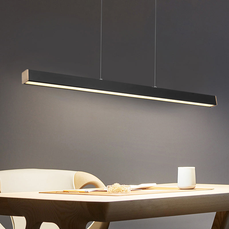 Contemporary Style Linear Shape Pendant Light Metal 1-Light Pendant Lighting