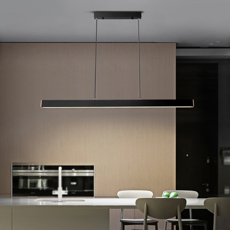 Contemporary Style Linear Shape Pendant Light Metal 1-Light Pendant Lighting