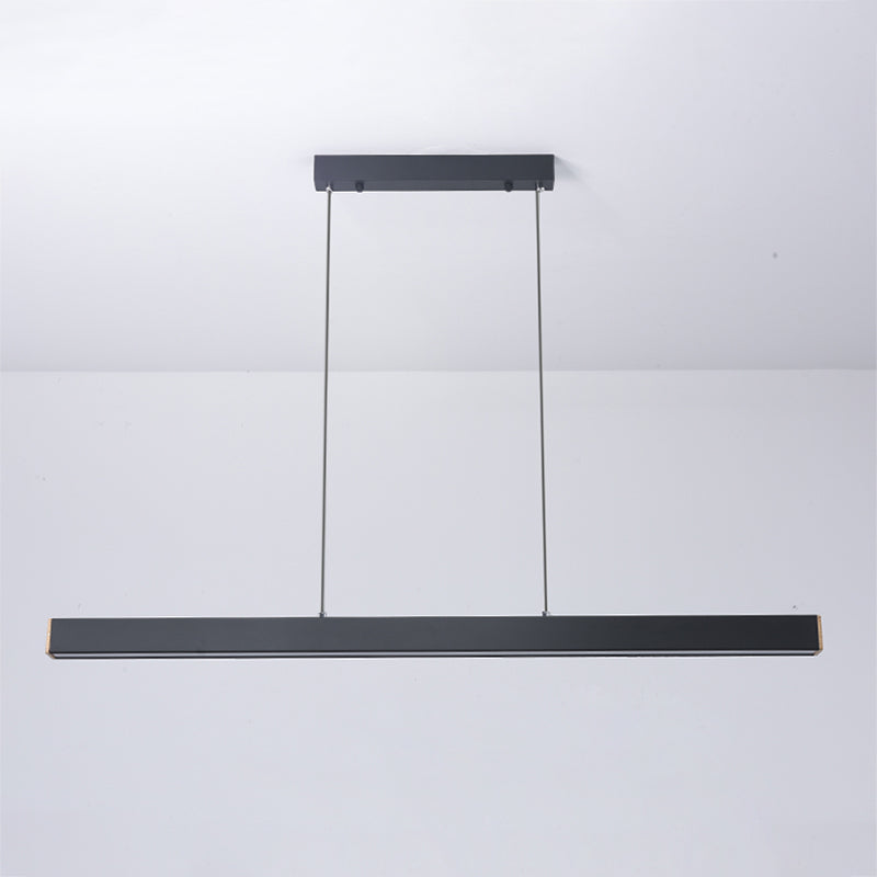 Contemporary Style Linear Shape Pendant Light Metal 1-Light Pendant Lighting