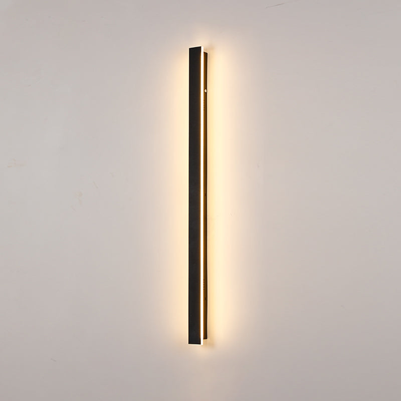 Forma de forma lineal. Media de pared de metal moderna 1 iluminación de montaje de pared de luz en negro