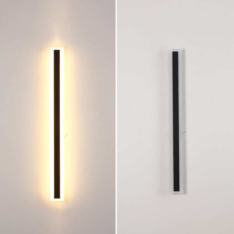 Forma de forma lineal. Media de pared de metal moderna 1 iluminación de montaje de pared de luz en negro