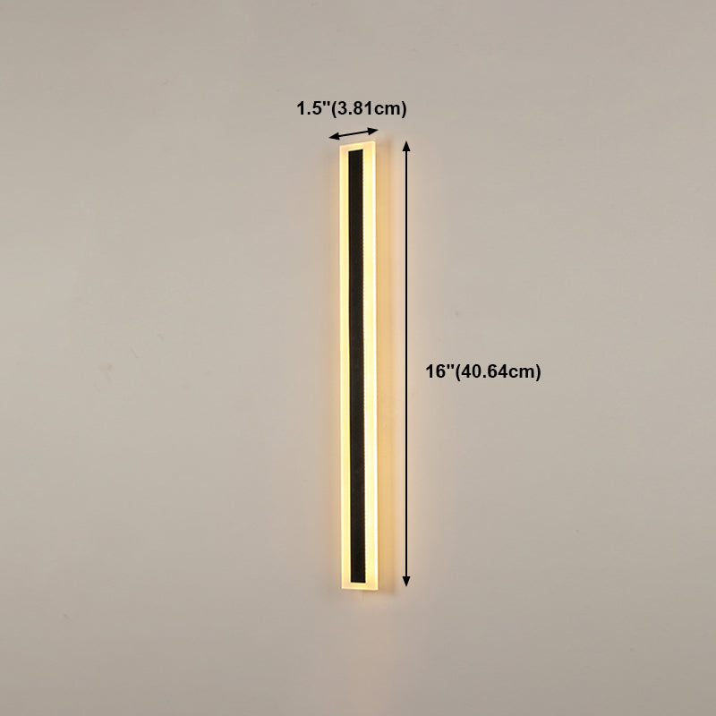 Forma de forma lineal. Media de pared de metal moderna 1 iluminación de montaje de pared de luz en negro