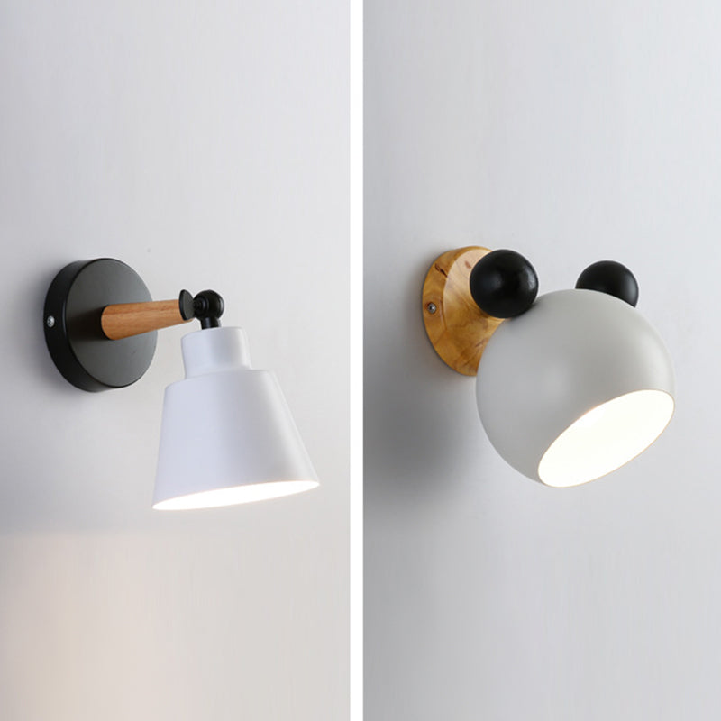 Iluminación geométrica de pared de pared estilo moderno metal 1 luz de pared de pared ligera