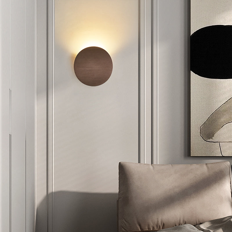 Metal Oval Shape Wall Sconce Modern Style 1- Light Wall Mount Lighting