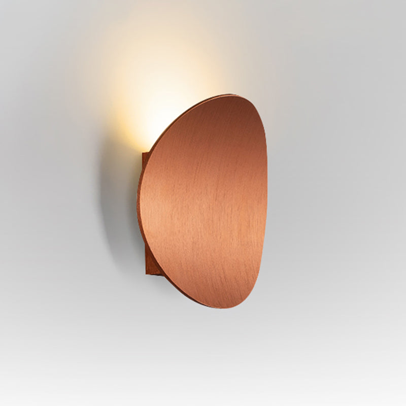 Metal Oval Shape Wall Sconce Modern Style 1- Light Wall Mount Lighting