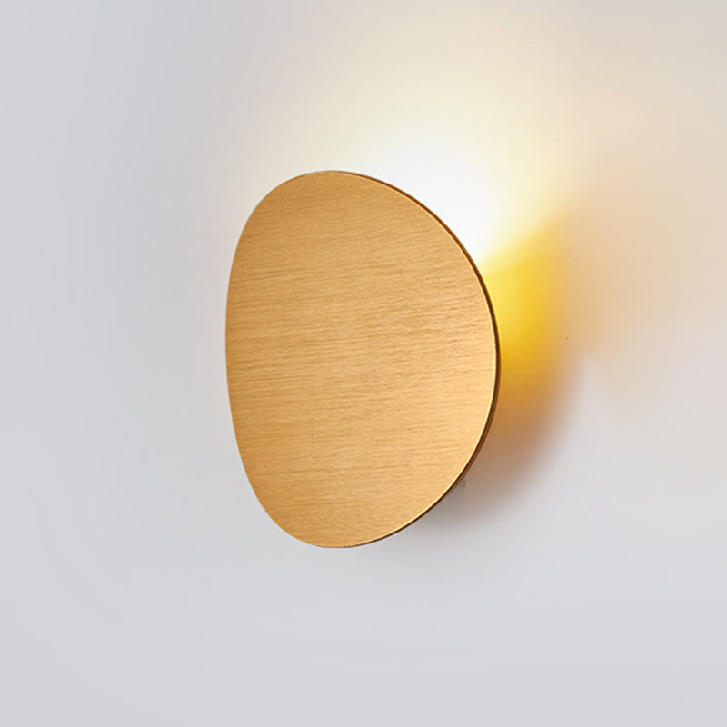 Metal Oval Shape Wall Sconce Modern Style 1- Light Wall Mount Lighting