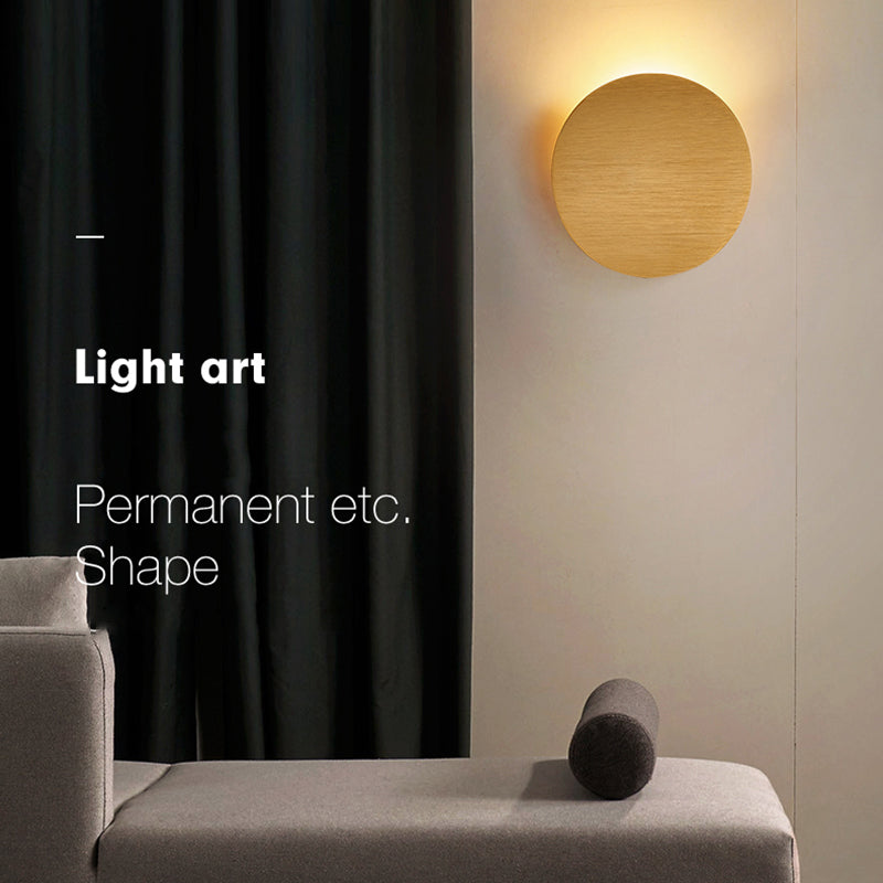 Metal ovale a forma di parete Stile moderno 1- illuminazione a parete leggera