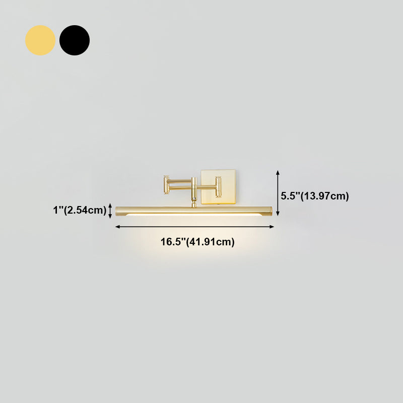 Modern Style Linear Vanity Lighting Fixtures Metal 1 Light Vanity Mirror Lights