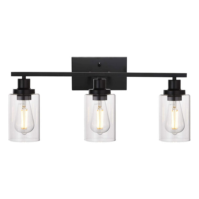 Modern Cylinder Vanity Lighting Fixtures Glass Multi Lights Vanity Wall Sconce
